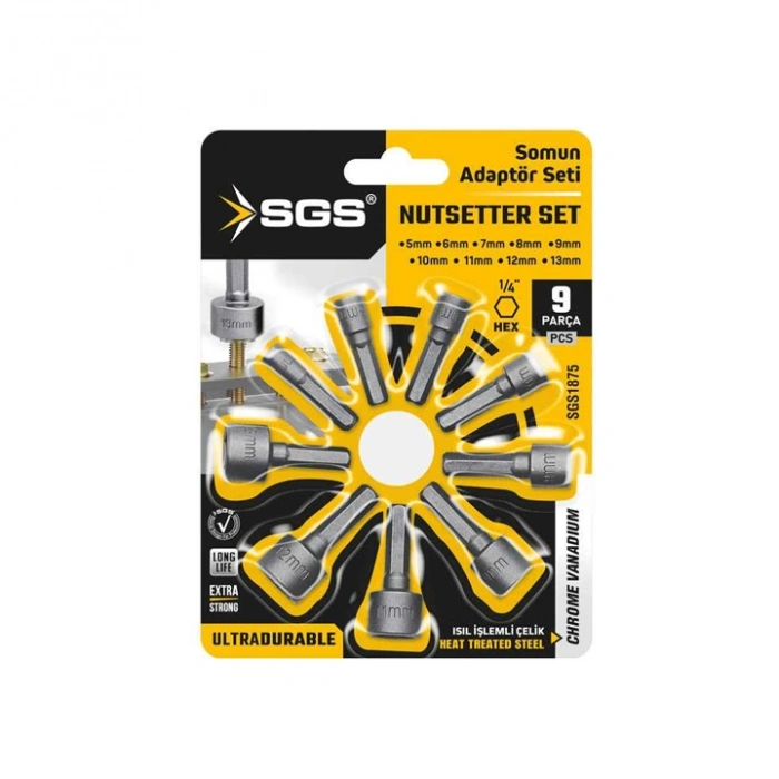 SGS Somun Adaptör Seti 9 Parça