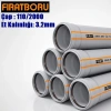 FIRAT 110/2000mm Dublex PVC Atık Su Borusu, 3.2mm Et Kalınlığı, 1 Adet