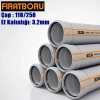 FIRAT 110/250mm Dublex PVC Atık Su Borusu, 3.2mm Et Kalınlığı, 1 Adet