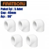 FIRAT Dirsek 40*90, PPRC 40*90° Dirsek, 5 Adet, 7B11000040