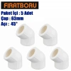 FIRAT Dirsek 63*45, PPRC 63*45° Dirsek, 5 Adet, 7B11001063