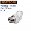 FIRAT Dış Dişli Dirsek (Altı Köşe) 32mm, 1, 1 Adet, 7B73032254