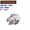 FIRAT Dış Dişli Oynar Başlıklı Rakor 40mm, 1.1/4, 1 Adet, 7B66040191
