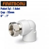 FIRAT Döner Başlı Dirsek (90°) 32mm, 1, 1 Adet, 7B77032254