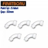 FIRAT Kavisli Dirsek (Erkek) 32mm, 5 Adet, 7B11003120