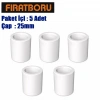 Fırat Manşon 25mm, 25mm PPRC Manşon, 5 Adet, 7B21000025