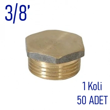3/8 Sarı Kör Tapa Dış Dişli, 50 Adet