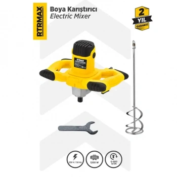 RTRMAX RTM3920 Elektrikli Boya Karıştırıcı 1200W 120mm(2 YIL GARANTİLİ)