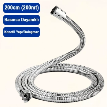 Duş Hortumu 200cm, 2mt, Basınca Dayanıklı, 1 Adet