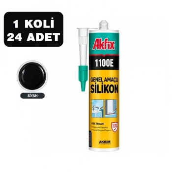 Akfix Genel Amaçlı Silikon 280g, Siyah, 1 Koli 24 Adet