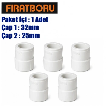 FIRAT Manşonlu Redüksiyon 32*25, Manşonlu Redüksiyon, 5 Adet, 7B23025025