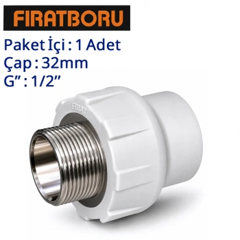 FIRAT Dış Dişli Rakor, 32mm, 1/2, 7B963032127