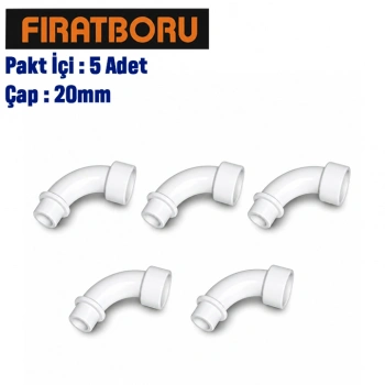 FIRAT Kavisli Dirsek (Erkek) 20mm, 5 Adet, 7B11003120