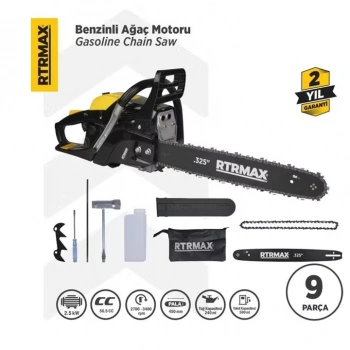 RTRMAX Benzinli Ağaç Kesme Makinesi, 450mm 3 HP / 56,5 cc