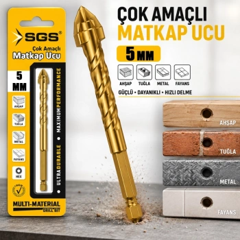 SGS Çok Amaçlı Matkap Ucu, 5mm, Hex