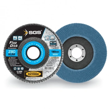 SGS Flap Disk 180mm 80Kum (Zirconium)