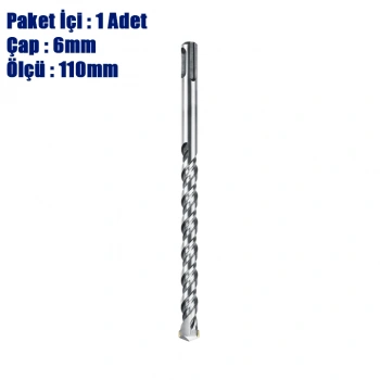 SGS SDS Plus Matkap Ucu 6mm*110mm, Matkap Ucu