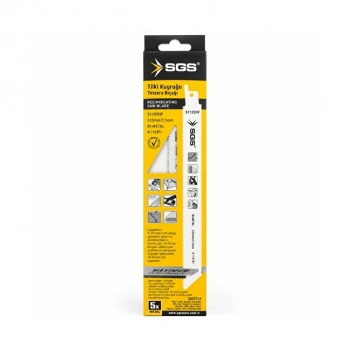 SGS Tilki Kuyruğu Çok Amaçlı, Paket İçi 5 Adet ,225 mm Bi-Metal 5’li Metal Kesim Bıçağı