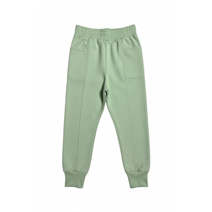 Yazı Detaylı Tarz Yeşil Renk Kız Çocuk Takım