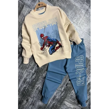 Örümcek Adam Mavi Renk Erkek Çocuk Eşofman Takım