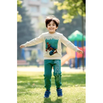 Örümcek Adam Yeşil Renk Erkek Çocuk Eşofman Takım