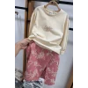 Brode Desen Şort Etekli Pembe Renk Kız Çocuk Takım