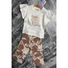 Papatya Desen Bol Paça Pantolonlu Kız Çocuk Takım