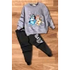 Bluey Desenli Lila Renk Kız Çocuk Eşofman Takım