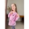 Flamingo Desenli Pembe Renk Kız Çocuk Mevsimlik Taytlı Takım