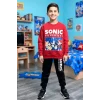Sonic Desenli Kırmızı Renk Erkek Çocuk Eşofman Takım