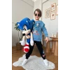 Sonic Desenli Mavi Renk Erkek Çocuk Eşofman Takım