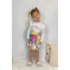 Unicorn Desenli Renkli Kız Çocuk Etekli Takım