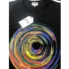 POSE Bisiklet Yaka desenli Siyah T-Shirt