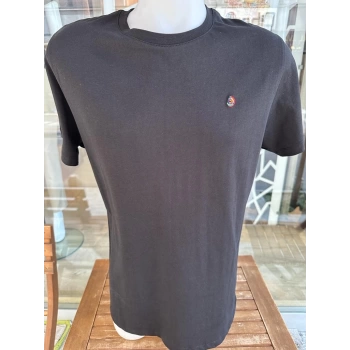 POSE Bisiklet Yaka Siyah T-Shirt