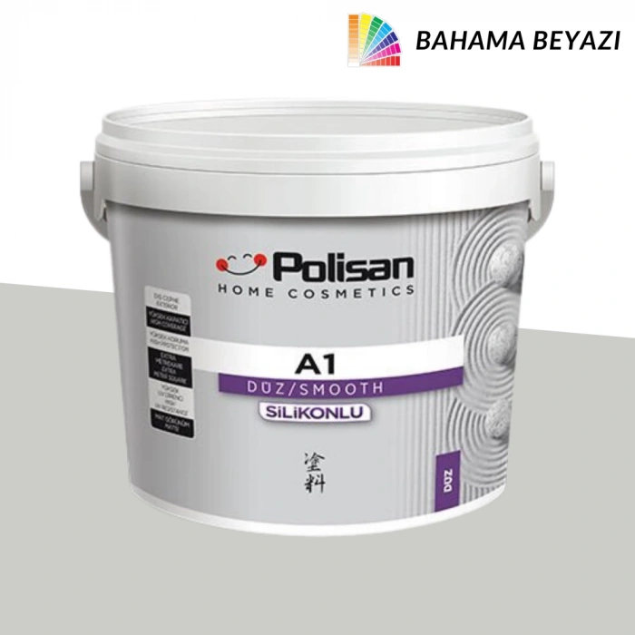Polisan A1 Silikonlu Düz Bahama Beyazı 15 LT