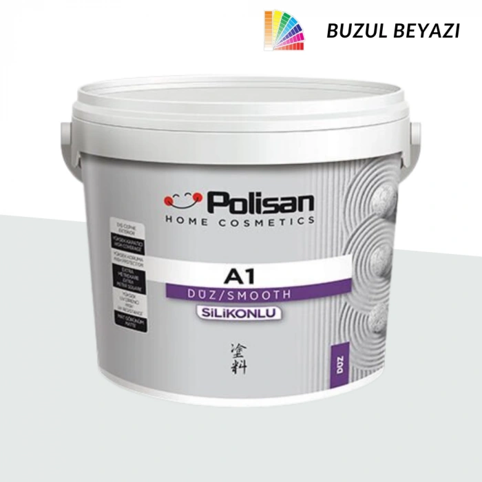 Polisan A1 Silikonlu Düz Buzul Beyazı 7,5 Litre