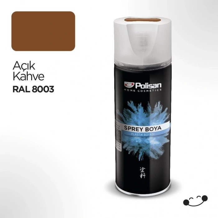 Polisan Plastik Yüzey Açık Kahverengi Sprey Boya 400 ml - RAL 8003