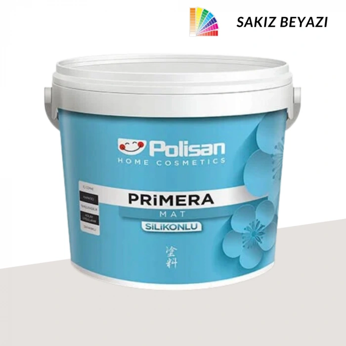 Polisan Primera Silikonlu Mat Sakız Beyazı 7,5 Litre