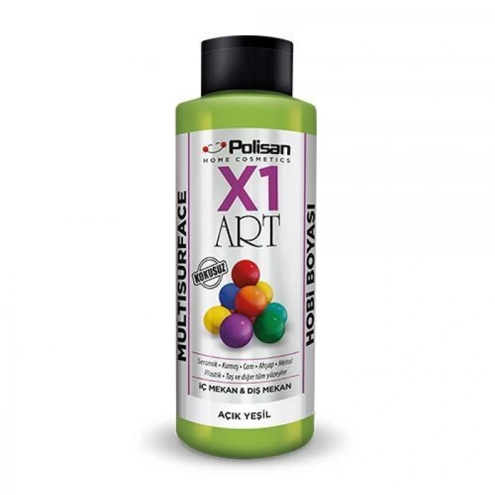Polisan X1 Art Multisurface Hobi Boyası Açık Yeşil 120 ml