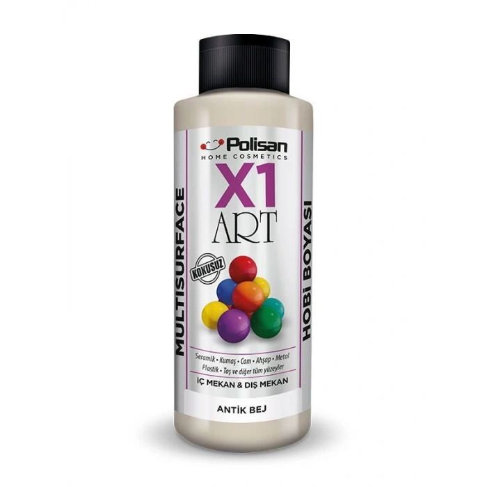 Polisan X1 Art Multisurface Hobi Boyası Antik Bej 120 ml