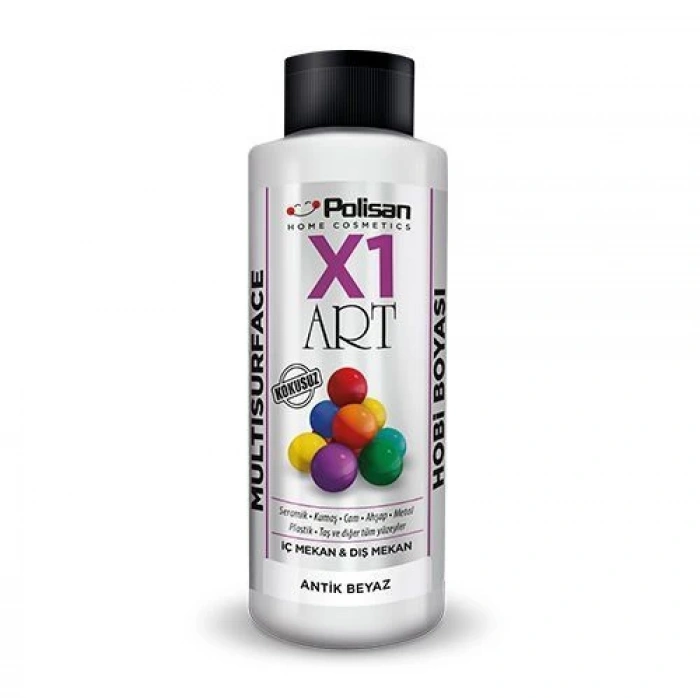 Polisan X1 Art Multisurface Hobi Boyası Antik Beyaz 120 ml