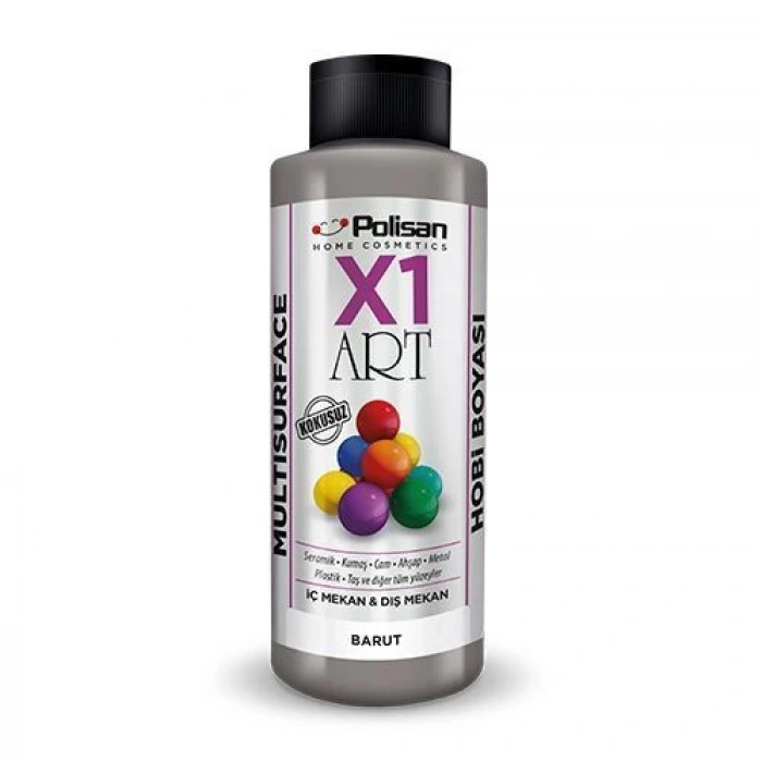 Polisan X1 Art Multisurface Hobi Boyası Barut Rengi 120 ml