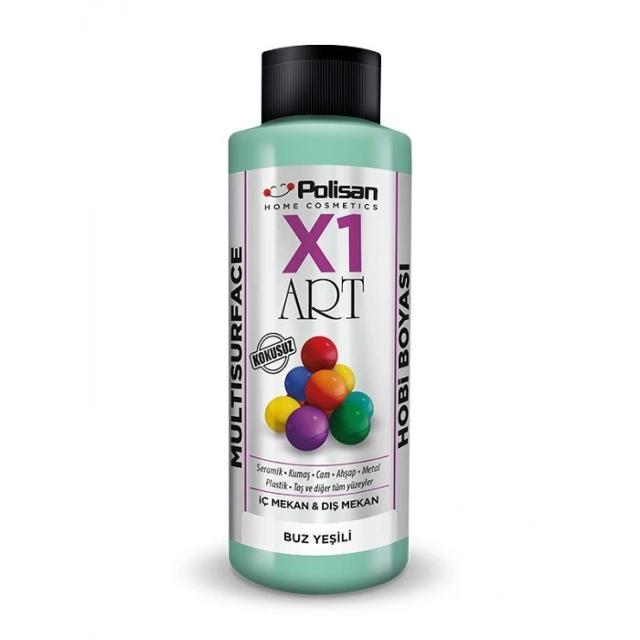 Polisan X1 Art Multisurface Hobi Boyası Buz Yeşili 120 ml