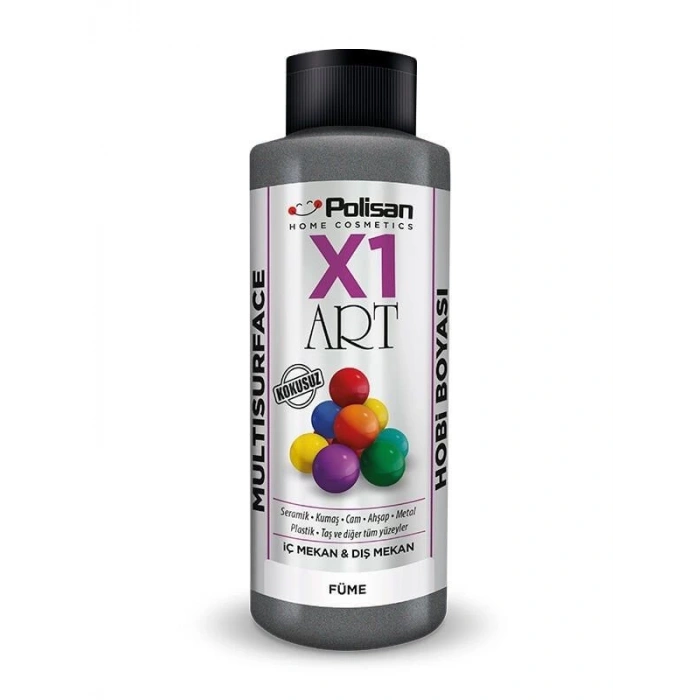 Polisan X1 Art Multisurface Hobi Boyası Füme (Sedef) 120 ml