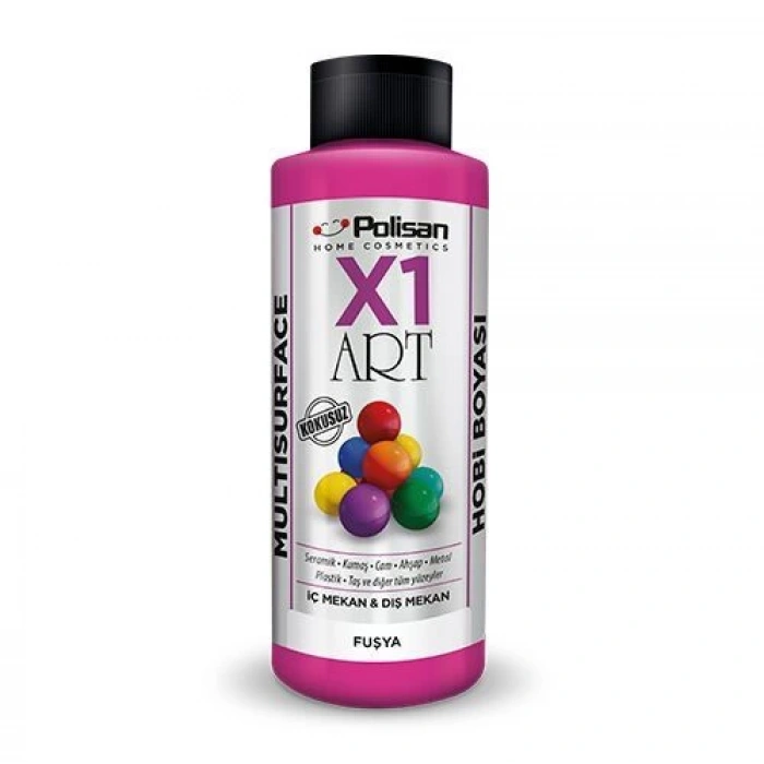Polisan X1 Art Multisurface Hobi Boyası Fuşya 120 ml