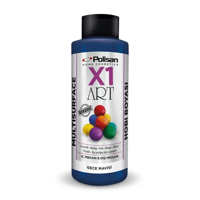 Polisan X1 Art Multisurface Hobi Boyası Gece Mavisi 120 ml