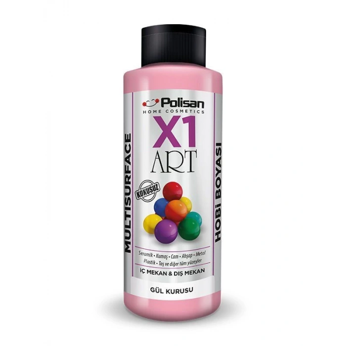Polisan X1 Art Multisurface Hobi Boyası Gül Kurusu 120 ml