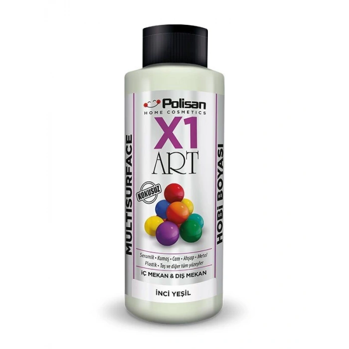 Polisan X1 Art Multisurface Hobi Boyası İnci Yeşili 120 ml