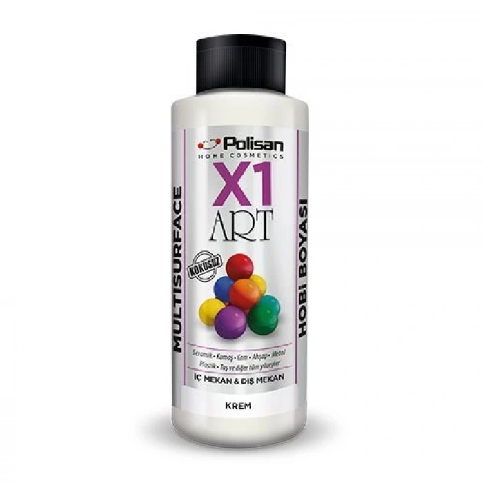 Polisan X1 Art Multisurface Hobi Boyası Krem 120 ml