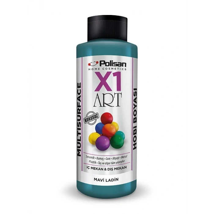 Polisan X1 Art Multisurface Hobi Boyası Mavi Ladin 120 ml